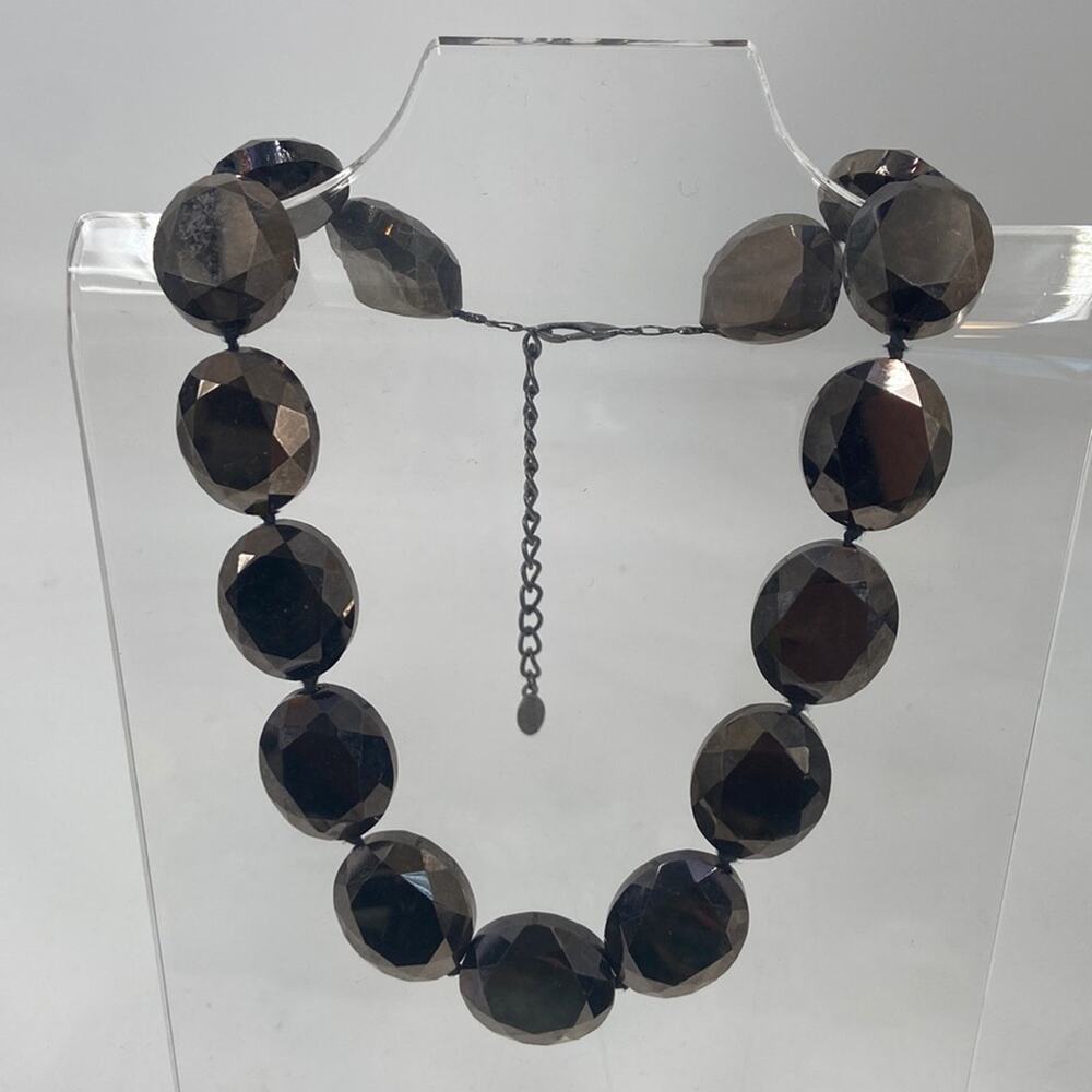 Aldo chunky metallic glass beaded necklace